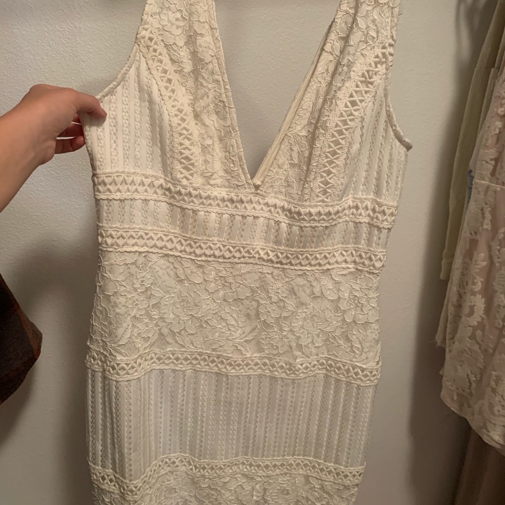 White patterned dress